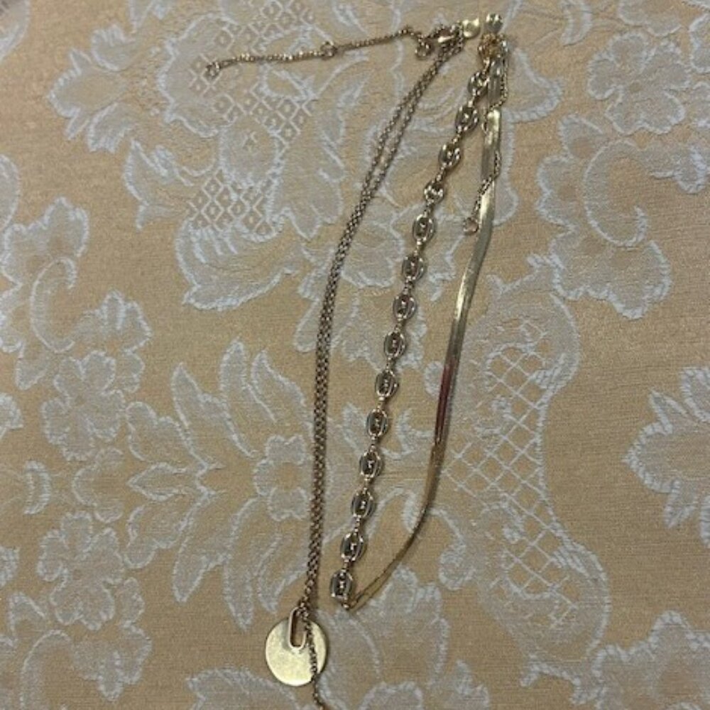MADEWELL Gold Herringbone Pendant NECKLACES – 2 LOT “B” - Picture 8 of 8